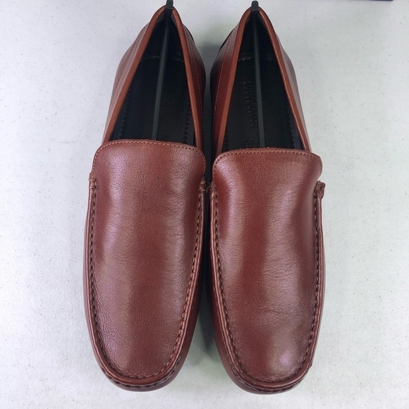 Anthony Veer Cleveland Driver Saddle Tan Leather Loafer Shoes Size 10 main image 6